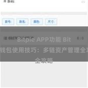 Bitpie APP功能 Bitpie钱包使用技巧：多链资产管理全攻略