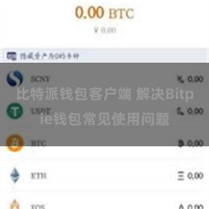 比特派钱包客户端 解决Bitpie钱包常见使用问题